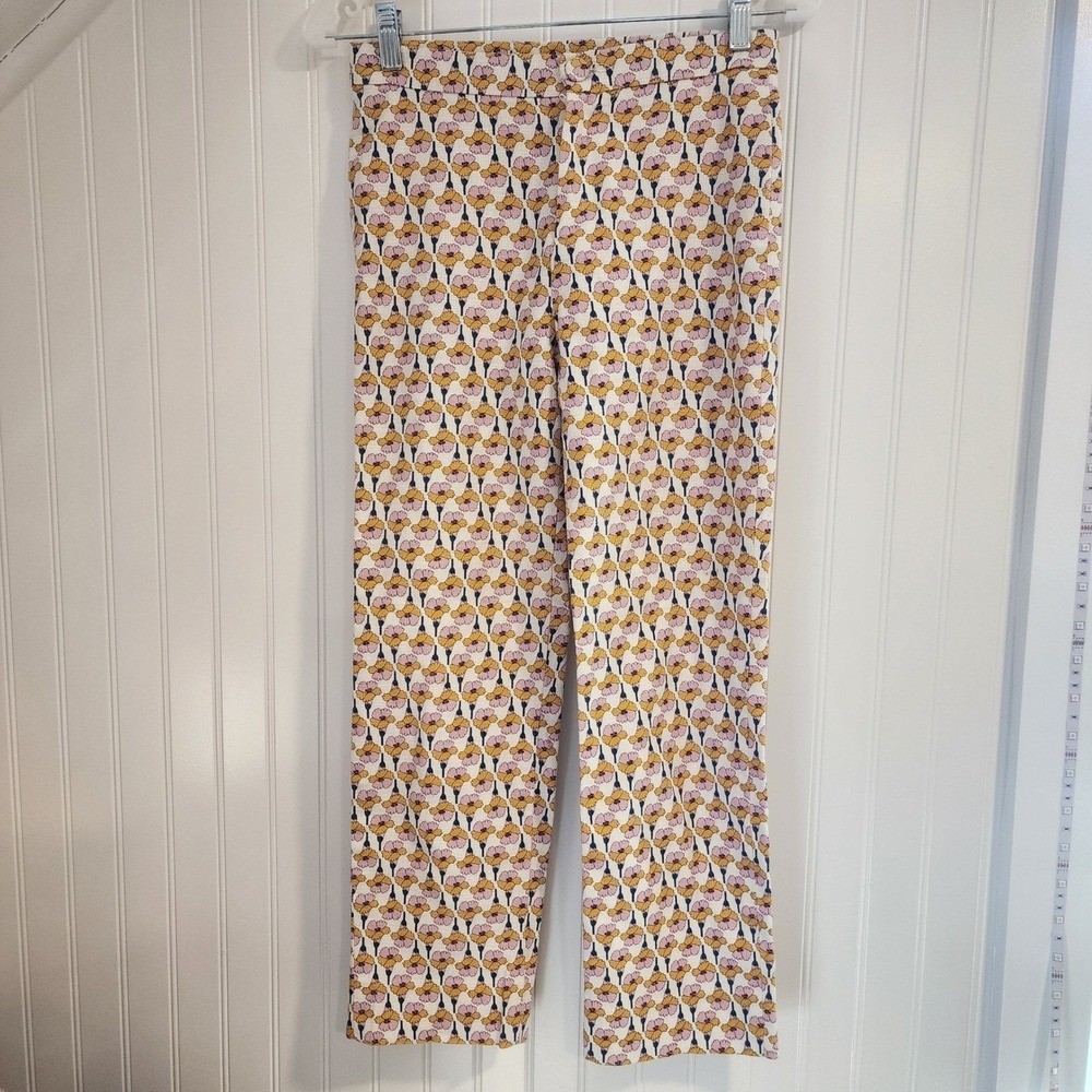 Zara Kids Girls Floral Trousers Yellow Pink White Size 11-12Y Boho Mod 70s